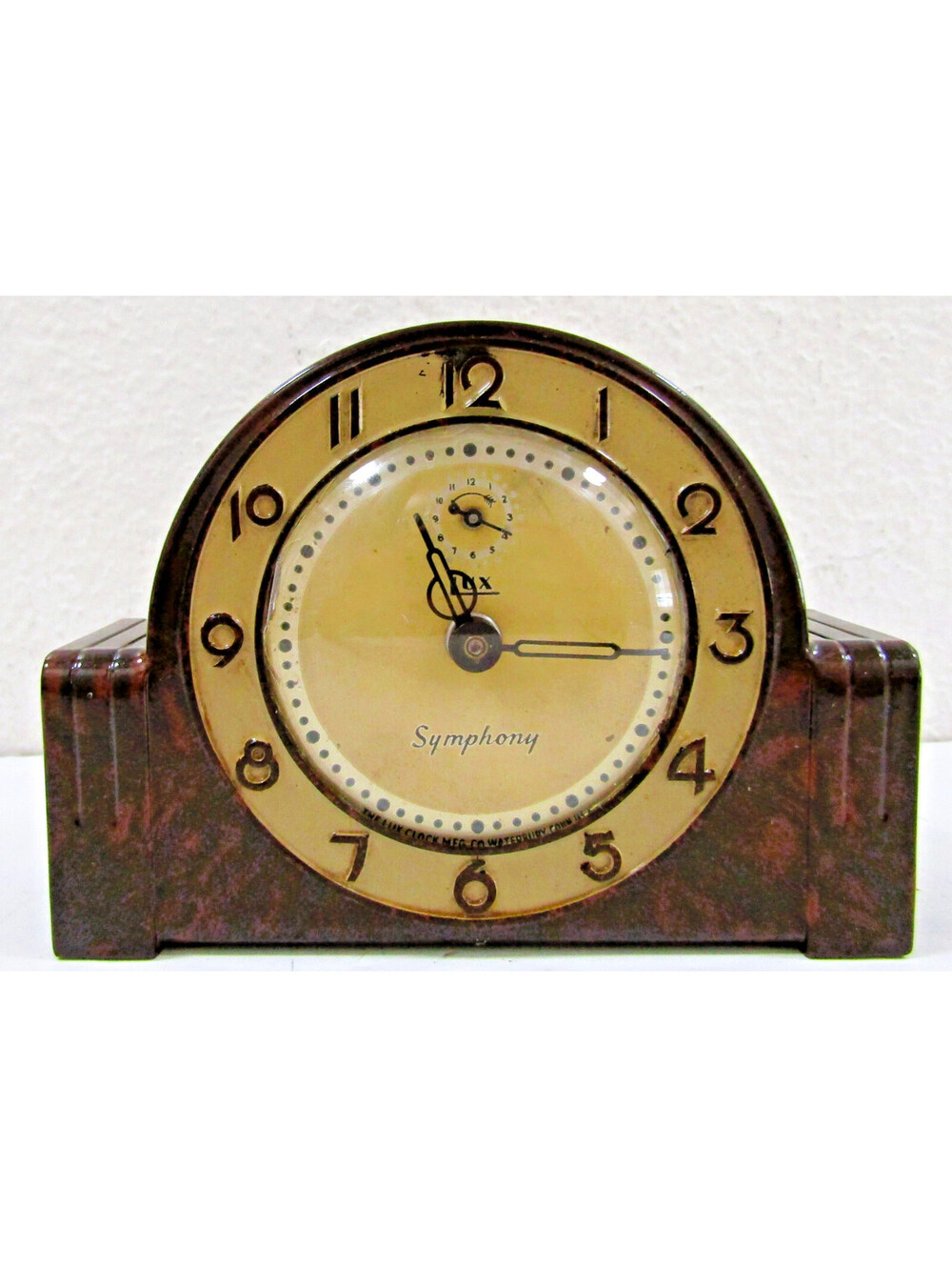 Vintage Lux Symphony Alarm Clock in Brown Bakelite